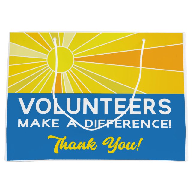 Grand Sac Cadeau Les bénévoles font une différence appréciée (Devant)