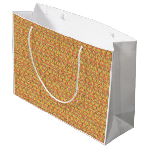 Grand Sac Cadeau Les feuilles de papier d'emballage jaune, orange e