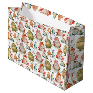 Grand Sac Cadeau Les grenouilles amusantes du personnage