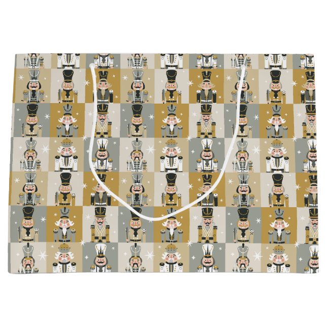 Grand Sac Cadeau Les noix de Noël festives (Devant)