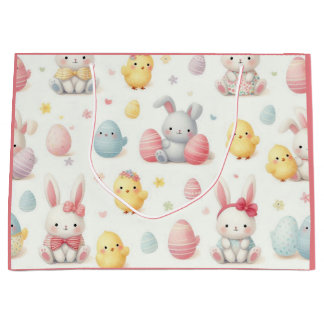 Grand Sac Cadeau Les Petits Poussins & Lapin