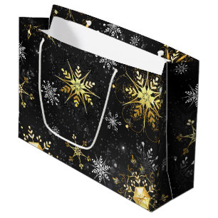Grand Sac Cadeau Les Snowflakes de Xmas