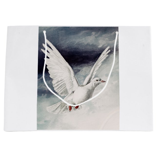 Grand Sac Cadeau L'esprit saint sous forme de colombe (Devant)