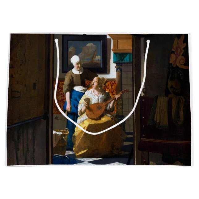 Grand Sac Cadeau Lettre d'amour, Johannes Vermeer (Devant)