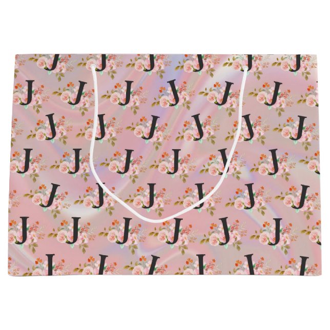 Grand Sac Cadeau Lettre J (Devant)