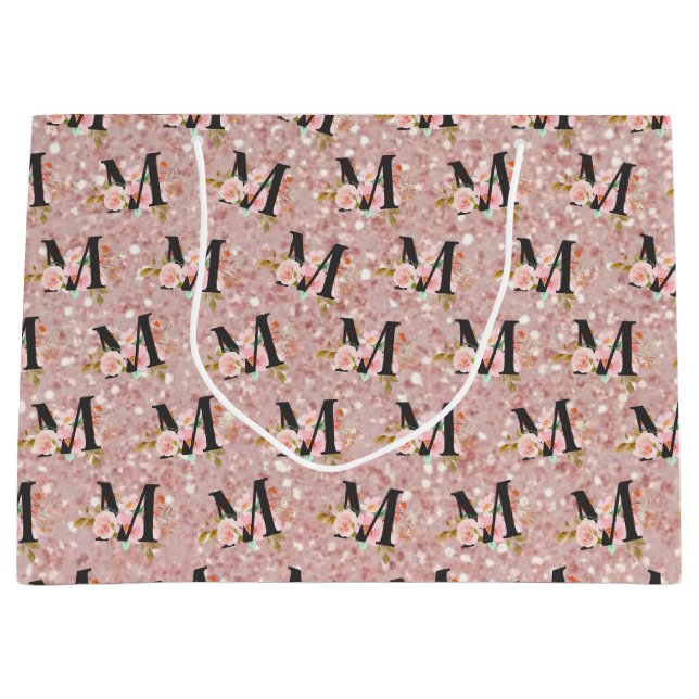 Grand Sac Cadeau Lettre M (Devant)