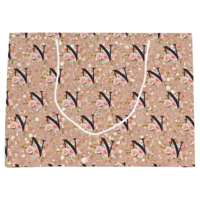Grand Sac Cadeau Lettre N (Devant)
