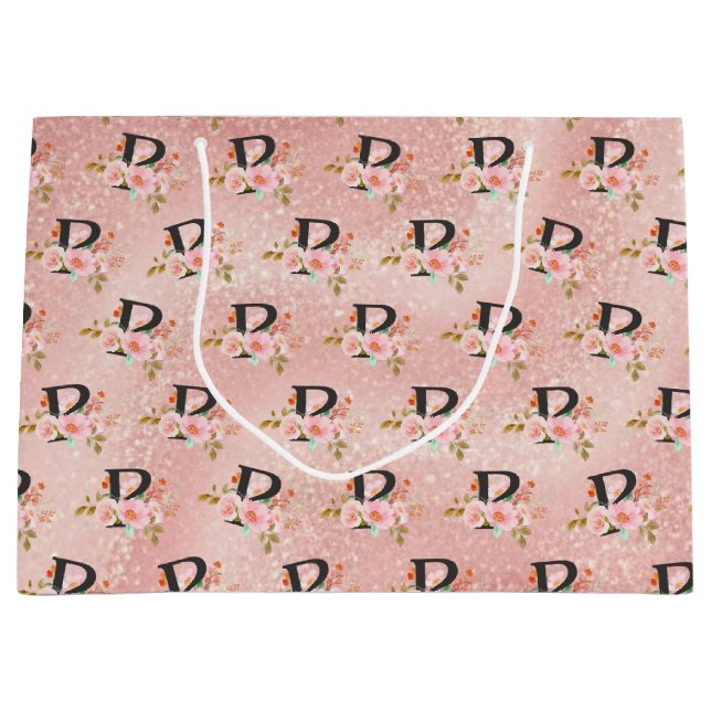 Grand Sac Cadeau Lettre P (Devant)