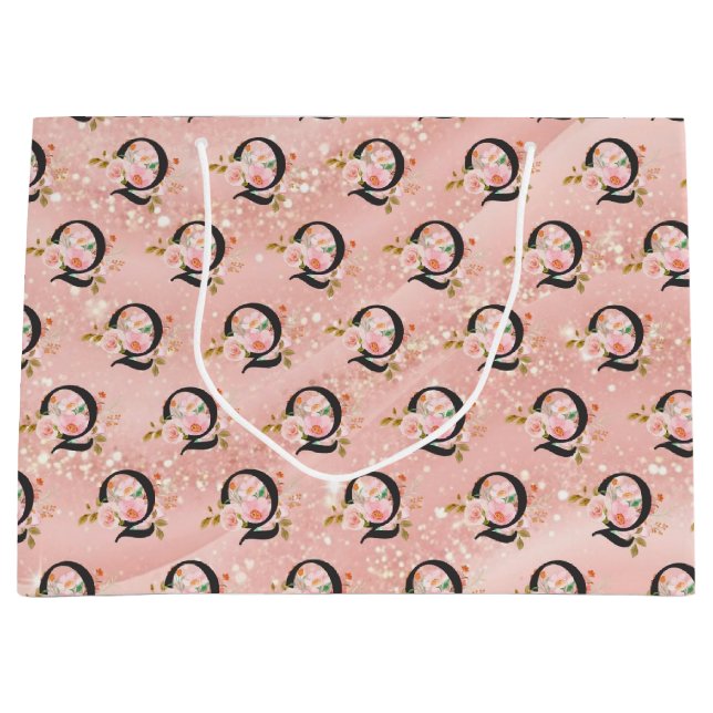 Grand Sac Cadeau Lettre Q (Devant)