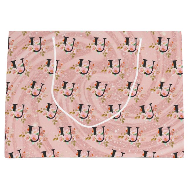 Grand Sac Cadeau Lettre U (Devant)