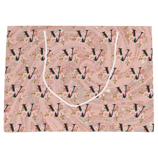 Grand Sac Cadeau Lettre V (Devant)