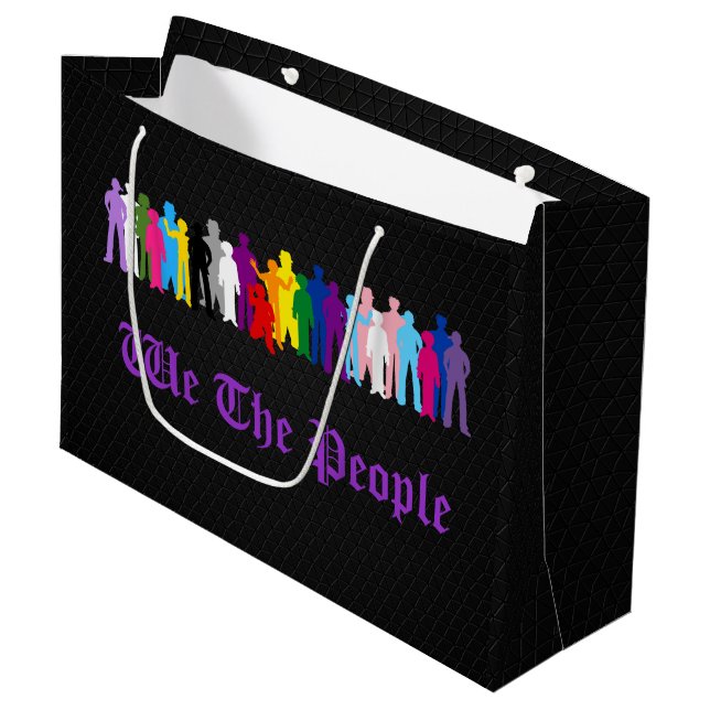 Grand Sac Cadeau LGBT We The People Design (Devant Angle)