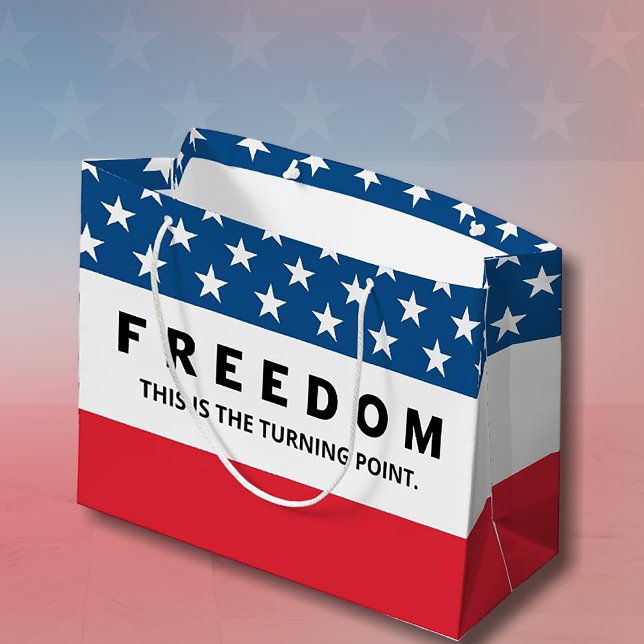 Grand Sac Cadeau Liberté Un Véritable Patriote (Créateur téléchargé)
