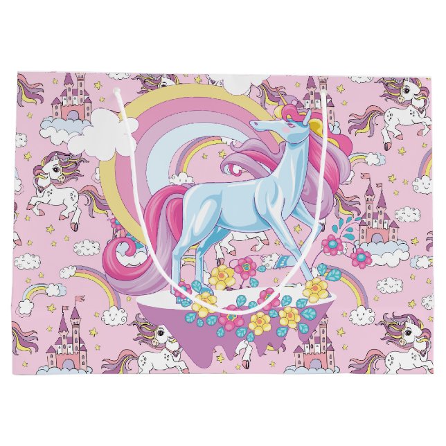 Grand Sac Cadeau Licornes Danseuses (Dos)