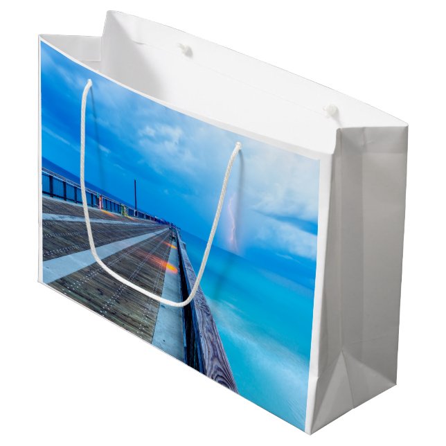 Grand Sac Cadeau Ligne de Navarre Beach (Devant Angle)