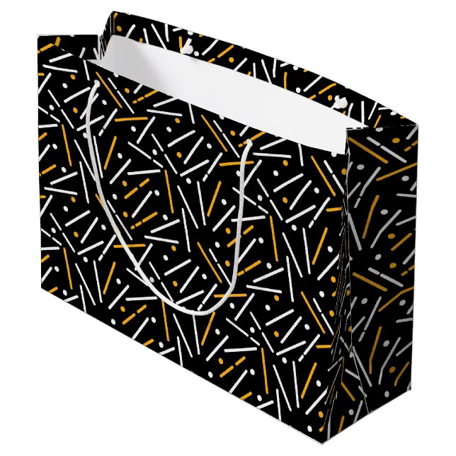 Grand Sac Cadeau Lignes Motif 4 (Dos Angle)