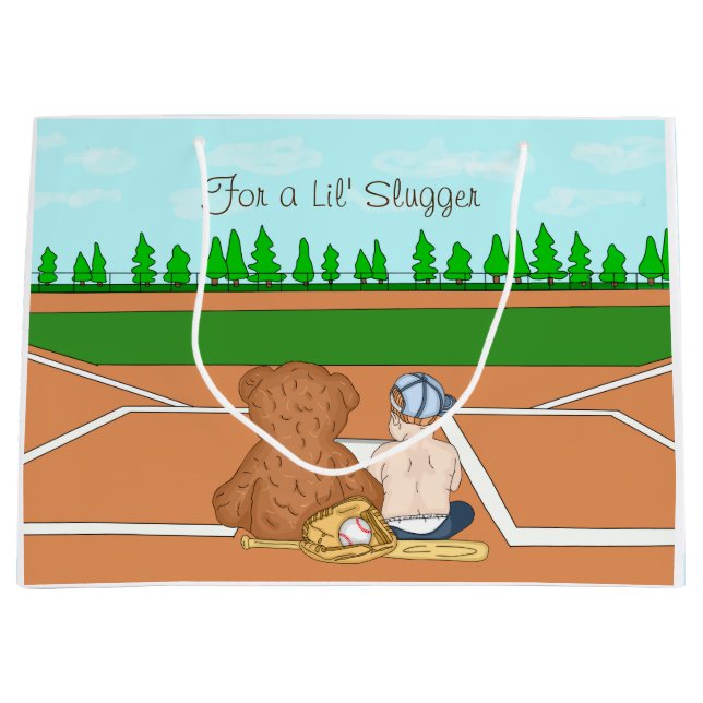 Grand Sac Cadeau Lil' Slugger Baseball à thème enfant (Devant)