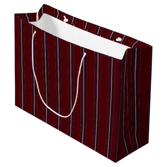 Grand Sac Cadeau Lineas Rojo Morado y Dorado (Devant Angle)