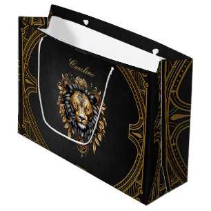 Grand Sac Cadeau Lion majestueux