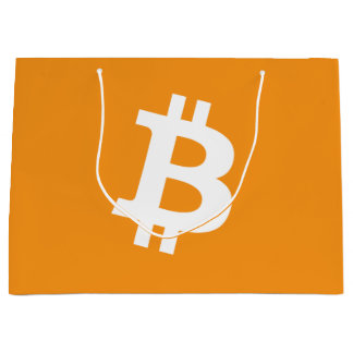 Grand Sac Cadeau Logo Bitcoin Cryptomonnaie