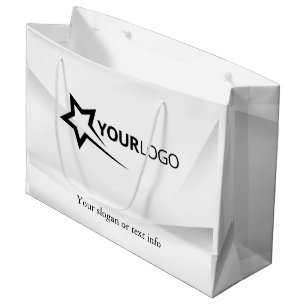 Grand Sac Cadeau Logo de l'entreprise personnalisée Élégant moderne