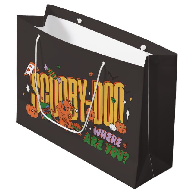 Grand Sac Cadeau Logo de Scooby-Doo Halloween Snack (Devant Angle)