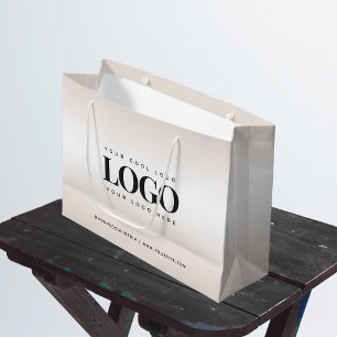 Grand Sac Cadeau Logo d'entreprise Chic Custom