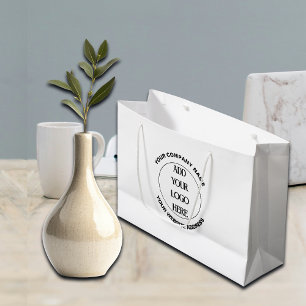 Grand Sac Cadeau Logo d'entreprise personnalisé