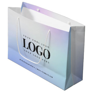 Grand Sac Cadeau Logo d'entreprise personnalisé avec dégradé de ble