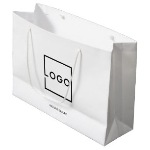 Grand Sac Cadeau Logo d'entreprise personnalisé avec texte personna