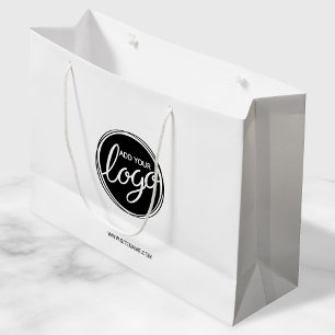 Grand Sac Cadeau Logo d'entreprise personnalisé avec texte personna