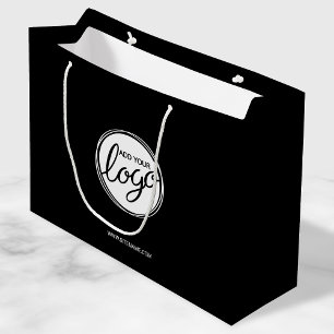 Grand Sac Cadeau Logo d'entreprise personnalisé avec texte personna