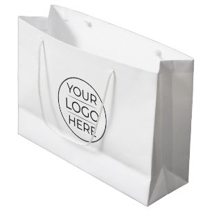 Grand Sac Cadeau Logo d'entreprise rond moderne personnalisé