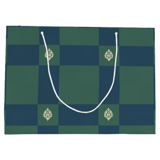 Grand Sac Cadeau Logo essence verte (Dos)
