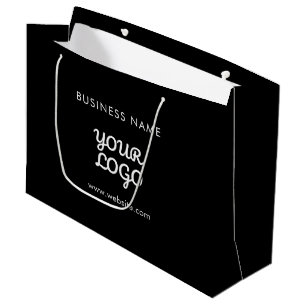 Grand Sac Cadeau Logo et texte promotionnels modernes Couleur mod