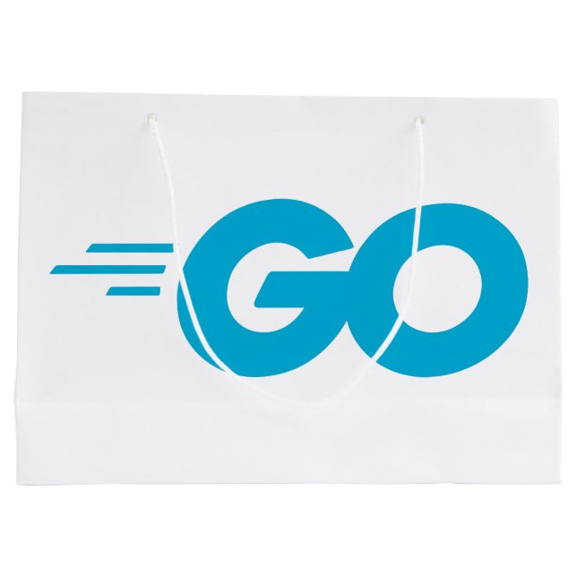 Grand Sac Cadeau Logo Golang (langage de programmation Go) (Dos)
