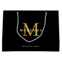 Logo Monogramme Élégant Moderne Affaires Or Noir 