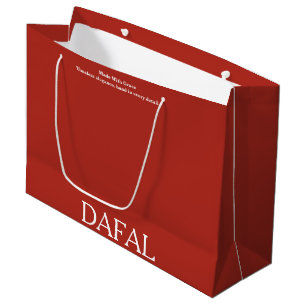 GRAND SAC CADEAU LOGO NOM PERSONNALISÉ ÉLÉGANT SIMPLE MODERNE