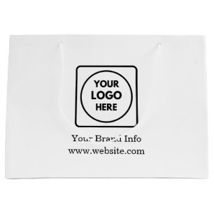 Grand Sac Cadeau Logo personnalisé Design corporatif moderne et p