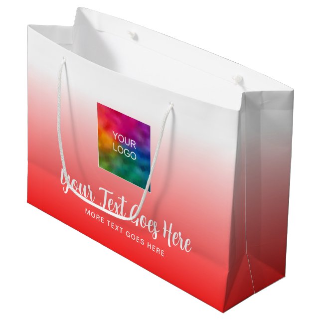 Grand Sac Cadeau Logo personnalisé du script de calligraphie ici Mo (Devant Angle)