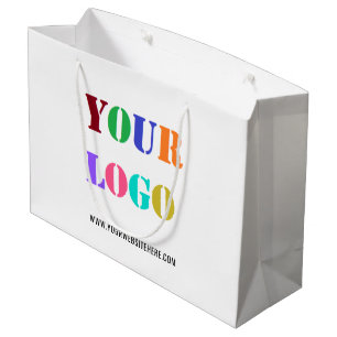 Grand Sac Cadeau Logo Personnalisé Site Web Entreprise Promotion Sa