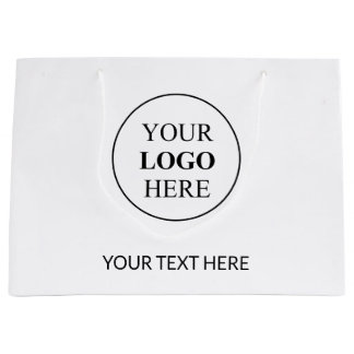 Grand Sac Cadeau Logo Promotionnel Personnalisé – Aucune Commande M