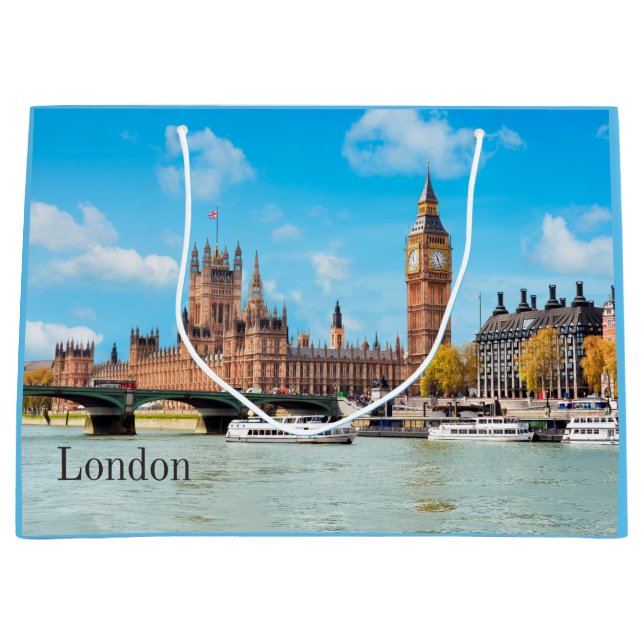Grand Sac Cadeau Londres, Royaume-Uni Big Ben View (Devant)
