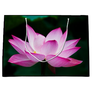 Grand Sac Cadeau Lotus rose
