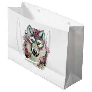 Grand Sac Cadeau Loup