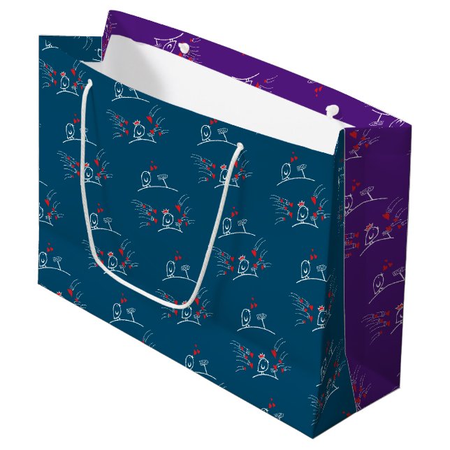 Grand Sac Cadeau LOVE ECHO - Comic Birds Tweetlercools 2 (Devant Angle)