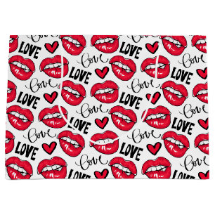Grand Sac Cadeau Love Red Lips