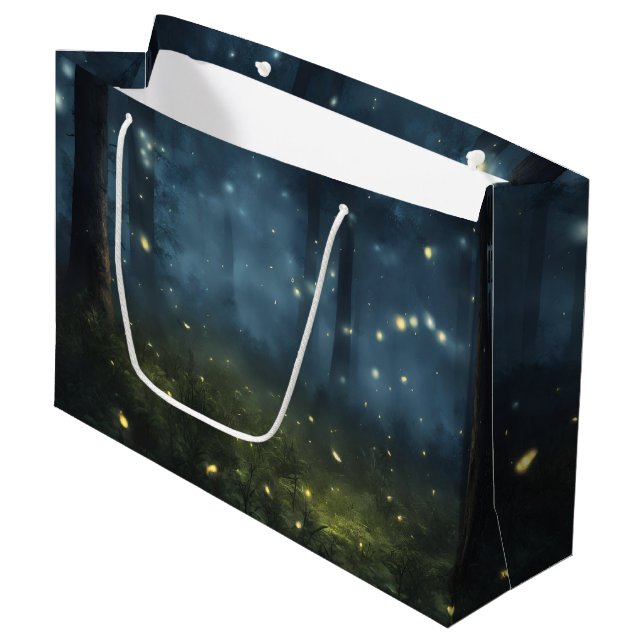 Grand Sac Cadeau lucioles (Devant Angle)