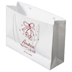 Grand Sac Cadeau Lucky in Love Vegas Casino Dés Pochette Demoiselle