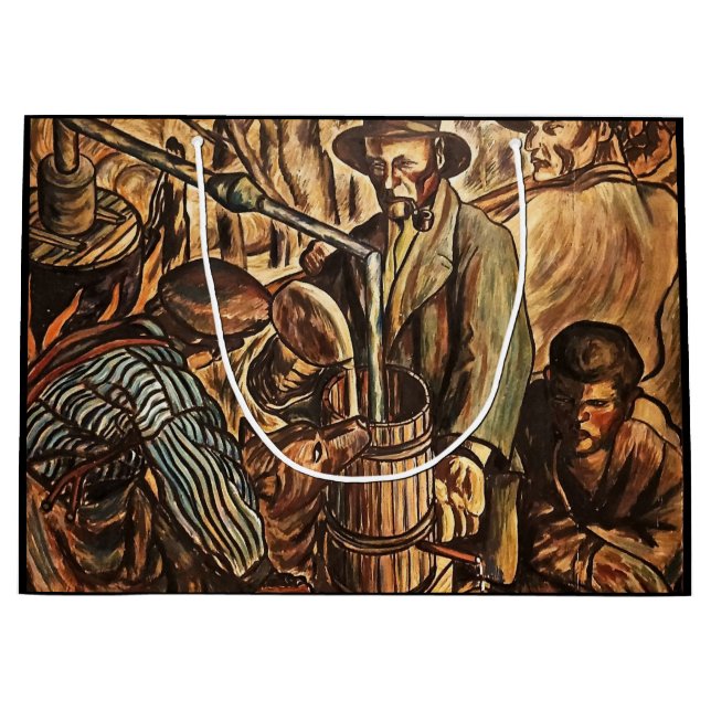 Grand Sac Cadeau Lune faisant blanc éclair Whiskey Liqueur (Devant)